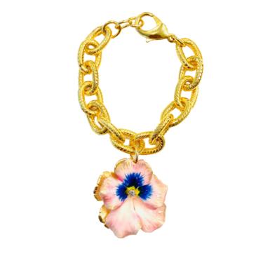 The Pink Reef pink pansy bracelet