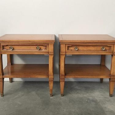 pair of vintage mid century Drexel Triune nightstands