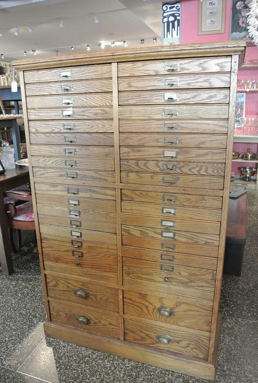 Large wooden cabinet / document chest. $950