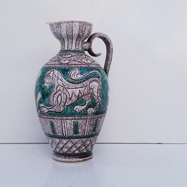 Italian  Hand painting  Studio Pottery  Vase . 