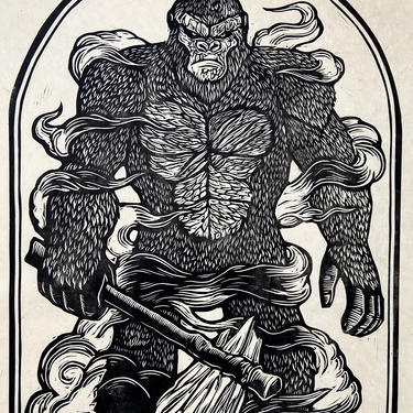 Legendary Kong Block Print 