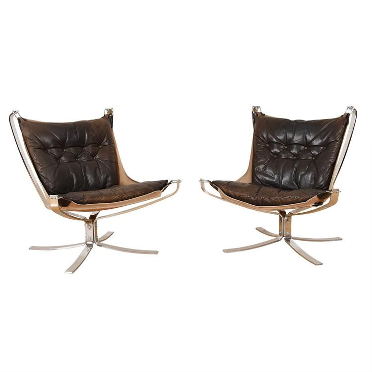 Rare Pair of Falcon Chairs