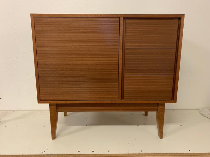 Mahogany 3 drawer  double door with straight leg ~ FREE SHIPPING! NEW Hand Built Mid Century Style Bathroom Vanity Cabinet