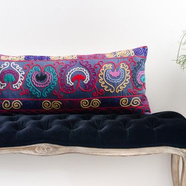 Vintage Uzbek Suzani Samarkand Hand Made Hand Embroidered Decorative Pillowcase Cotton &amp; Linen Pillowcases 