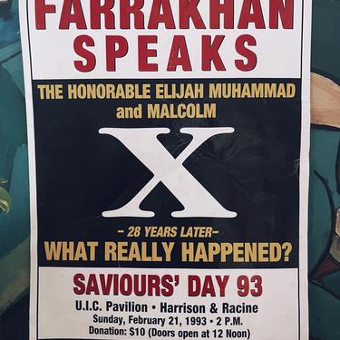 Vintage Minister Louis Farrakhan Poster (Chicgo, 1993)