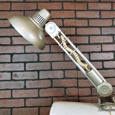 MCM Industrial Amplex Trombolite Telescoping Lamp Adjustable Vintage Clamp Light Task Artist Drafting 