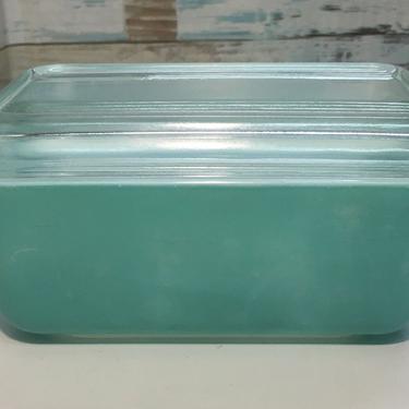 Pyrex Turquoise Refrigerator Dish #502 by JoyfulHeartReclaimed