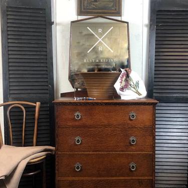Antique English Oak Dresser with mirror 