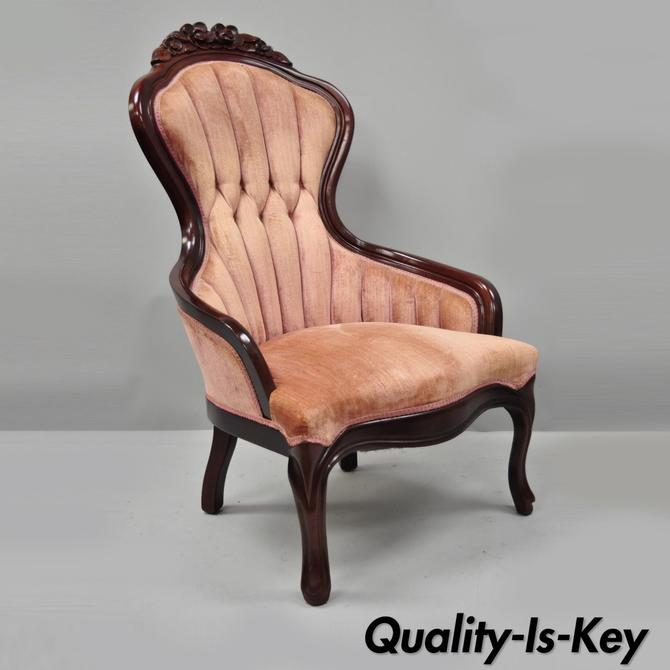 Vintage Kimball Victorian Mahogany Rose, Vintage Victorian Parlor Chairs