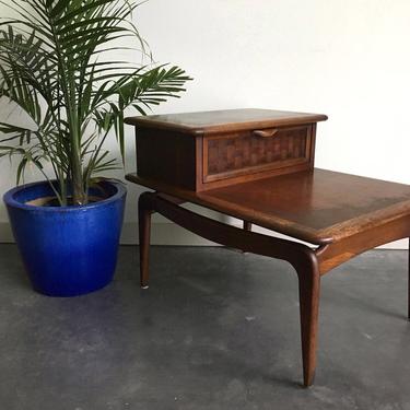 vintage mid century modern Lane Perception step side table.