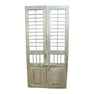 Reclaimed Antique Architectural Salvage Door w/ Wrought Iron #7 