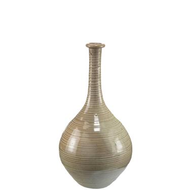 Rare 18th Century Japanese Edo Period Seto Ware Bottleneck Vase 