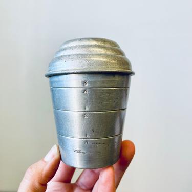 Aluminum Cup Measurer | Liquid Cup Measurer | Kids Metal Cup | Play Kitchen | Pencil Cup | Paintbrushes | Desk Organizer | Vintage Kitchen 