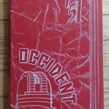 1951 OCCIDENT WEST HIGH SCHOOL CLASS YEARBOOK ROCHESTER, NY