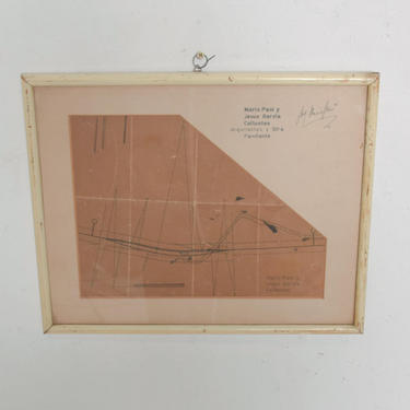 Art Architectural Sketch by Mario Pani and Jesus Garcia Collantes 1947 