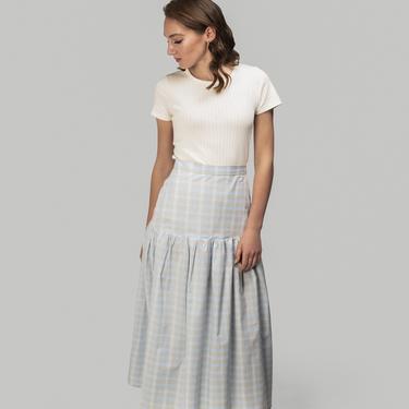 Plaid Drop-Waist Skirt