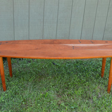 Solid Cherry Mid Century Modern Coffee Table.Danish Modern/Vintage/50's 60's Design.Loft Decor ,Minimalist Also Available with Hairpin Legs 