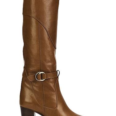 chloe lenny leather knee boot 70 mm