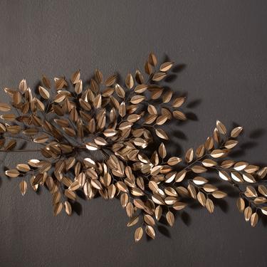 Mid-Century Metal Leaves Wall Art Sculpture by Curtis Jere for Artisan House 