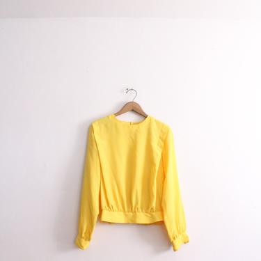 Sunny Yellow  80s Girly Blouse 