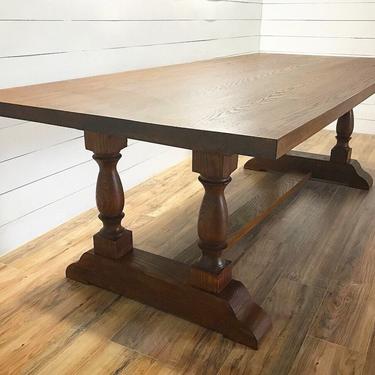 Old World Solid Wood Dining Table 