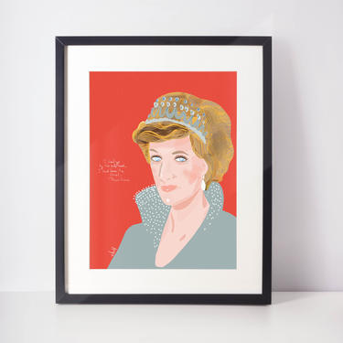 Lady D - Princess Diana - Celebrity Portraits - Coworkers gifts- Cubicle- Office- Home Decor 