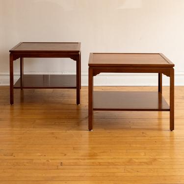 Mid Century Modern Pair of Walnut End Tables 