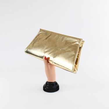 1960s Gold Clutch Purse - Gold Lame Purse - 1960s Evening Bag - Gold Evening Bag - Envelope Clutch - Gold Cocktail Purse - Metallic Purse 