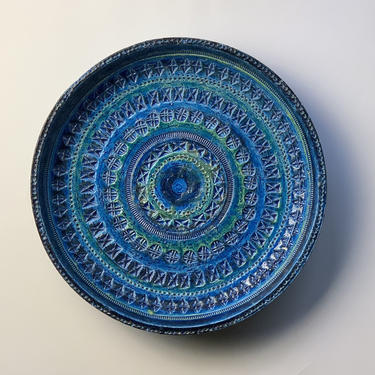 Bitossi Ceramic Rimini Blue Charger by Aldo Londi 