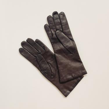 Vintage Espresso Leather Gloves