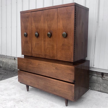 Mid-Century Highboy Dresser by American of Martinsville 