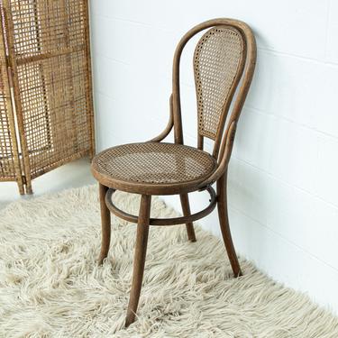 Vintage Bentwood Chair with Cane Seat and Back 