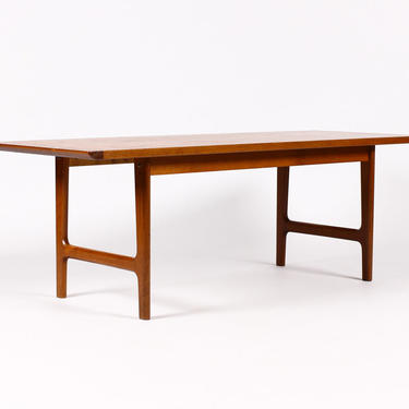 Danish Modern / Mid Century Teak Large Rectangular Coffee Table by Westnofa 