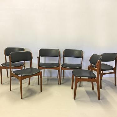 Eric Buck for Oddense Danish Modern Teak Dining Chairs 