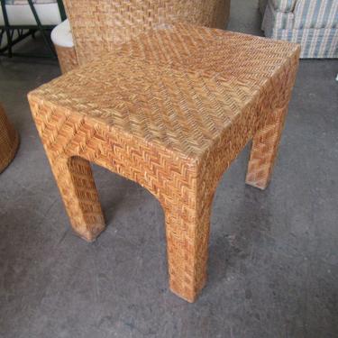 Island Style Woven Side Table