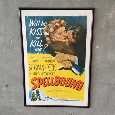 1949 Original "Spell Bound" Movie Poster