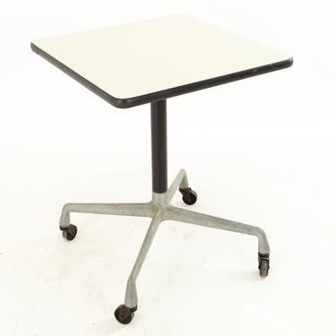 Charles and Ray Eames for Herman Miller Aluminum Group Mid Century Rolling Side End Table on Casters - mcm 