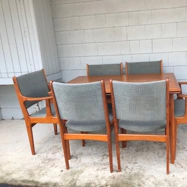 Midcentury Danish Teak Dining Chair Set