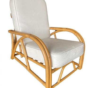 Restored Two-Strand &quot;40s Transition&quot; Rattan Recliner Lounge Chair 