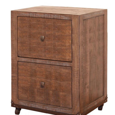 Rustic Solid wood 2-drawer File Cabinet 