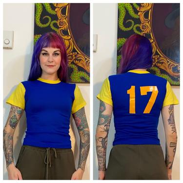 Vintage 1970’s Blue and Yellow Tee 17 