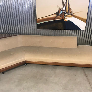 Adrian Pearsall Mid Century Modern Boomerang Corner Sofa Couch Attached Table FREE Continental US Shipping! 