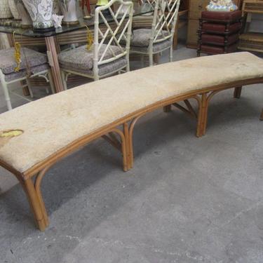 LONG Curved Rattan Island Style Bench