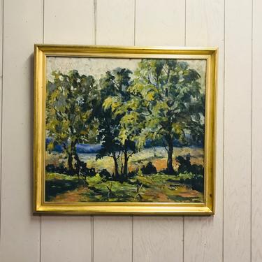 Margaret A. Helbig Signed Oil on Board Impressionist Painting 