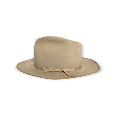 Vintage 1950s Royal STETSON Western Fedora ~ size 7 1/8 ~ Cowboy Hat ~ Wide Brim ~ Silverbelly ~ Open Road ~ 