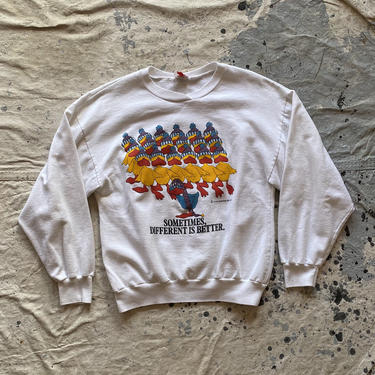Vintage 1987 Jane Colby ‘Sometimes Different Is Better’ Duck Sweatshirt 