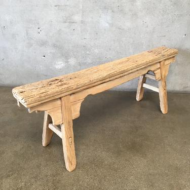 Skinny Rustic Bench with Apron