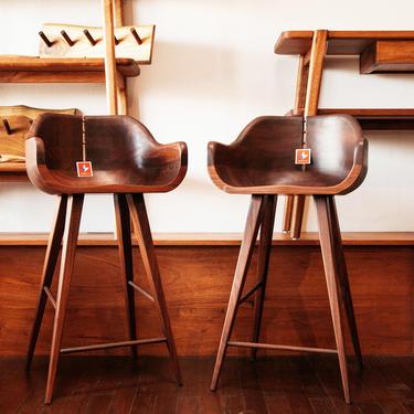 Art Nouveau furniture - Counter Stool - Hardwood Stool - Kitchen Counter Stool - Bar Stool - midcentury modern chair- Handmade Furniture 