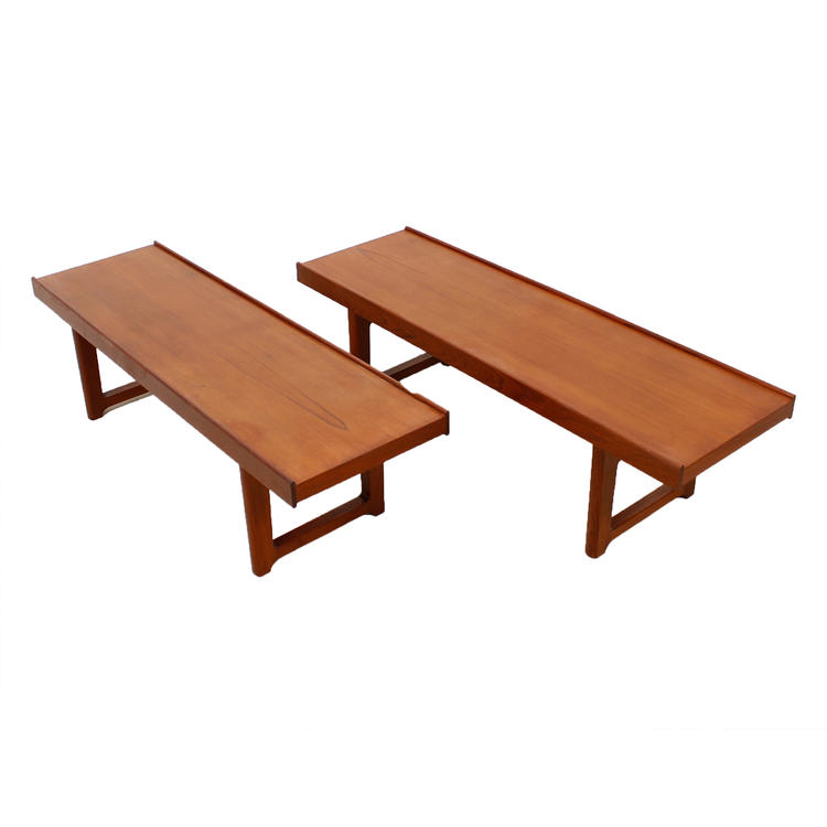 Pair of Danish Modern Teak Torbjorn Afdal Benches / Side Tables