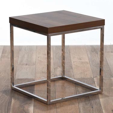 Contemporary Open Frame Cube End Table